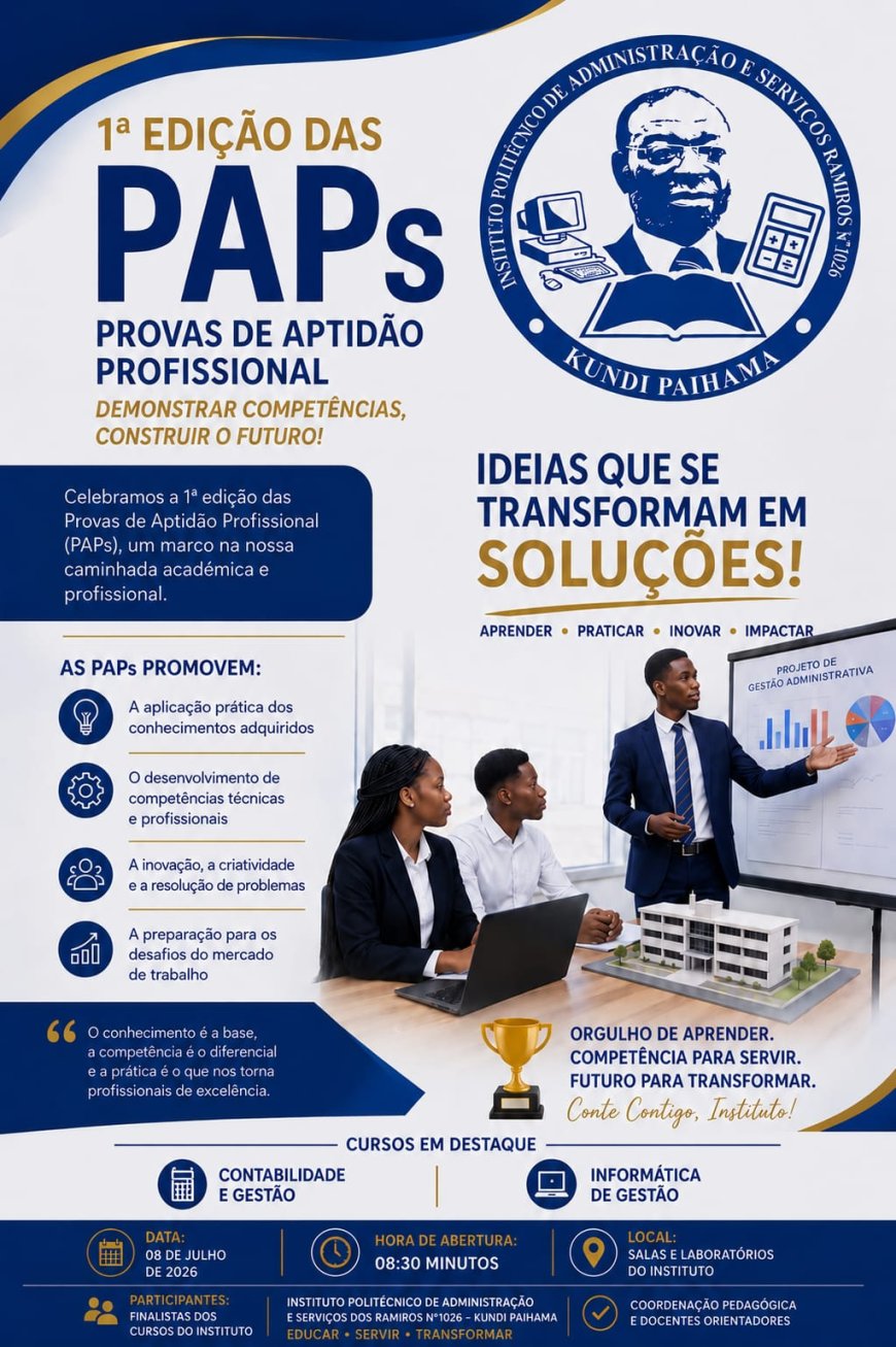 Instituto Kundi Paihama realiza a 1.ª edição das Provas de Aptidão Profissional